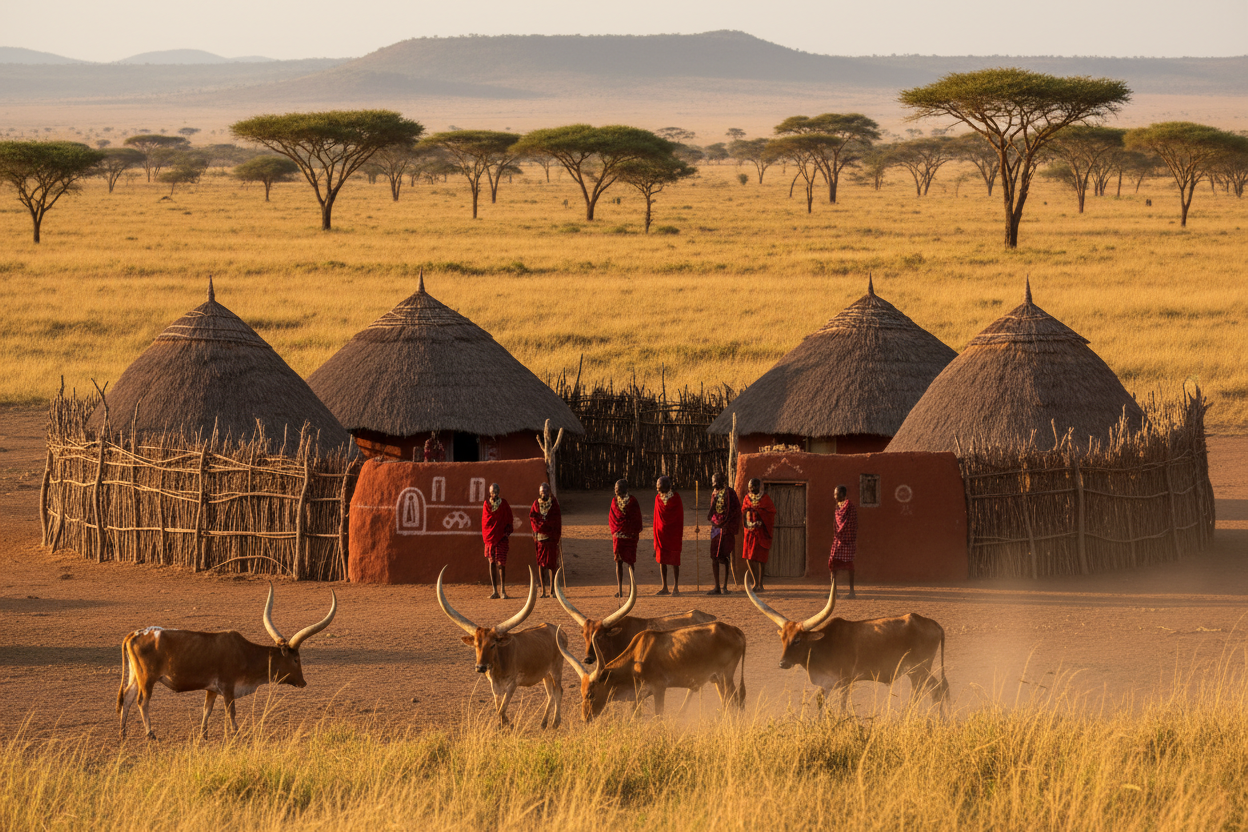 traditional maasai village 